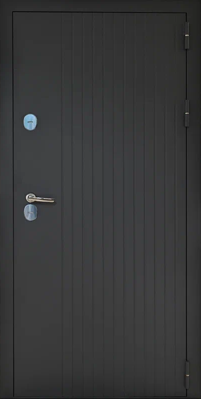 Дверь металл. ЭКОТЕРМО Муар графит/Велютто бьянко