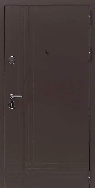 Дверь металл. Скандинавия Муар шоколад/Бетон светлый